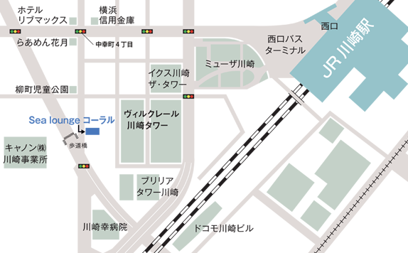 Sealoungeコーラルの地図